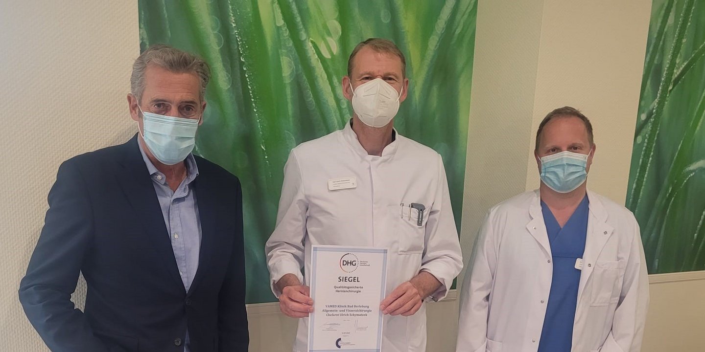 VAMED Klinik Bad Berleburg erhält Qualitätssiegel der deutschen Herniengesellschaft