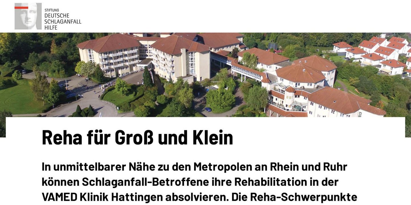 Stiftung Deutsche Schlaganfall-Hilfe: Reha für Groß und Klein